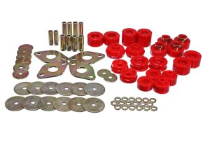 Toyota 4-Runner Body Mount Bushing Set - Energy Suspension - Hyper-Flex™ Polyurethane - Red - `00-`02